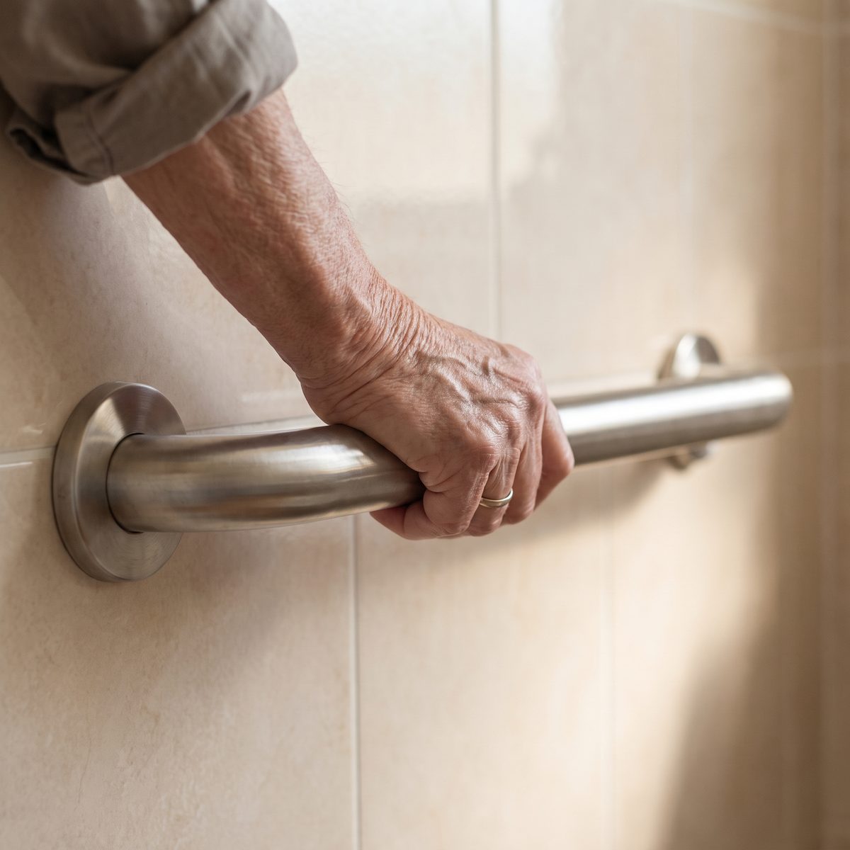 Bathroom Grab Rail: Confident balance in wet spaces